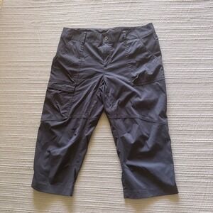 Columbia Omni-Shield Women's  Gray Capri Hiking Cargo Pants Size 14 Outdoor Crop